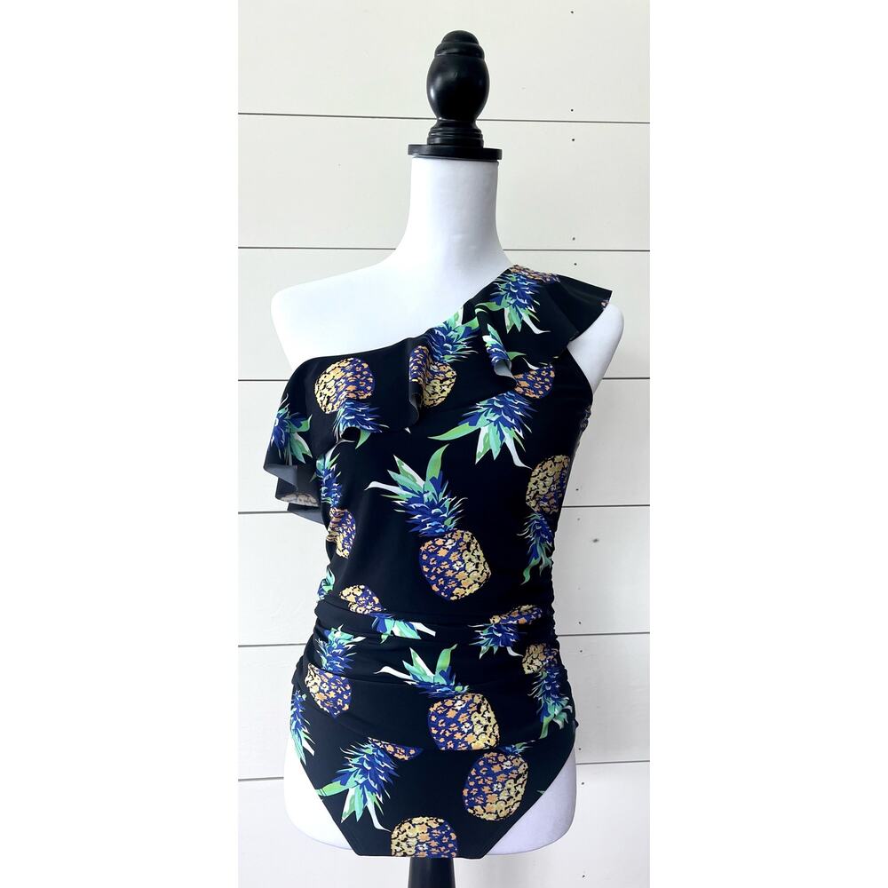 Hilor Womens One Piece Swimsuits with Pineapples - Size  10